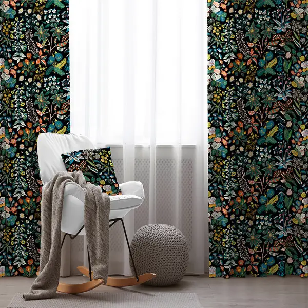 Çiçekli Fon Perde Evim 624 Kumaşı Kalındır Duck Bezi Değildir