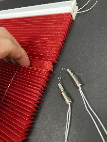 Mutfak - Plisel Perde, Kırmızı Diamond Seri Cam Balkon Perdesi 1. Kalite Matkapsız Montaj Yaylı Sistem