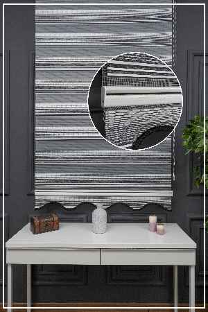 Zebra Perde - Geçişli Mikro Pileli Zebra Perde