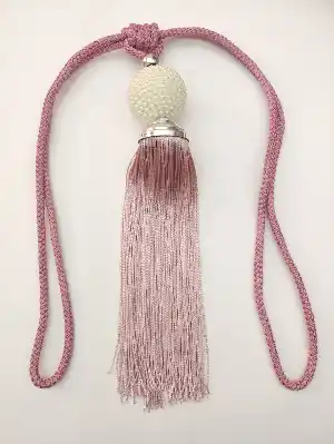 Fon Bağı Braçol Gülkurusu Pembe İncili- Pembe Koyu-gül Kurusu