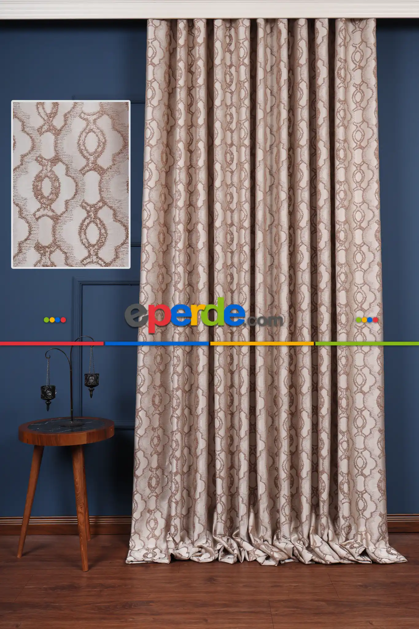 Salon Fon Perde - S Pile Dökümlü Jakar Dokuma Fon Perde