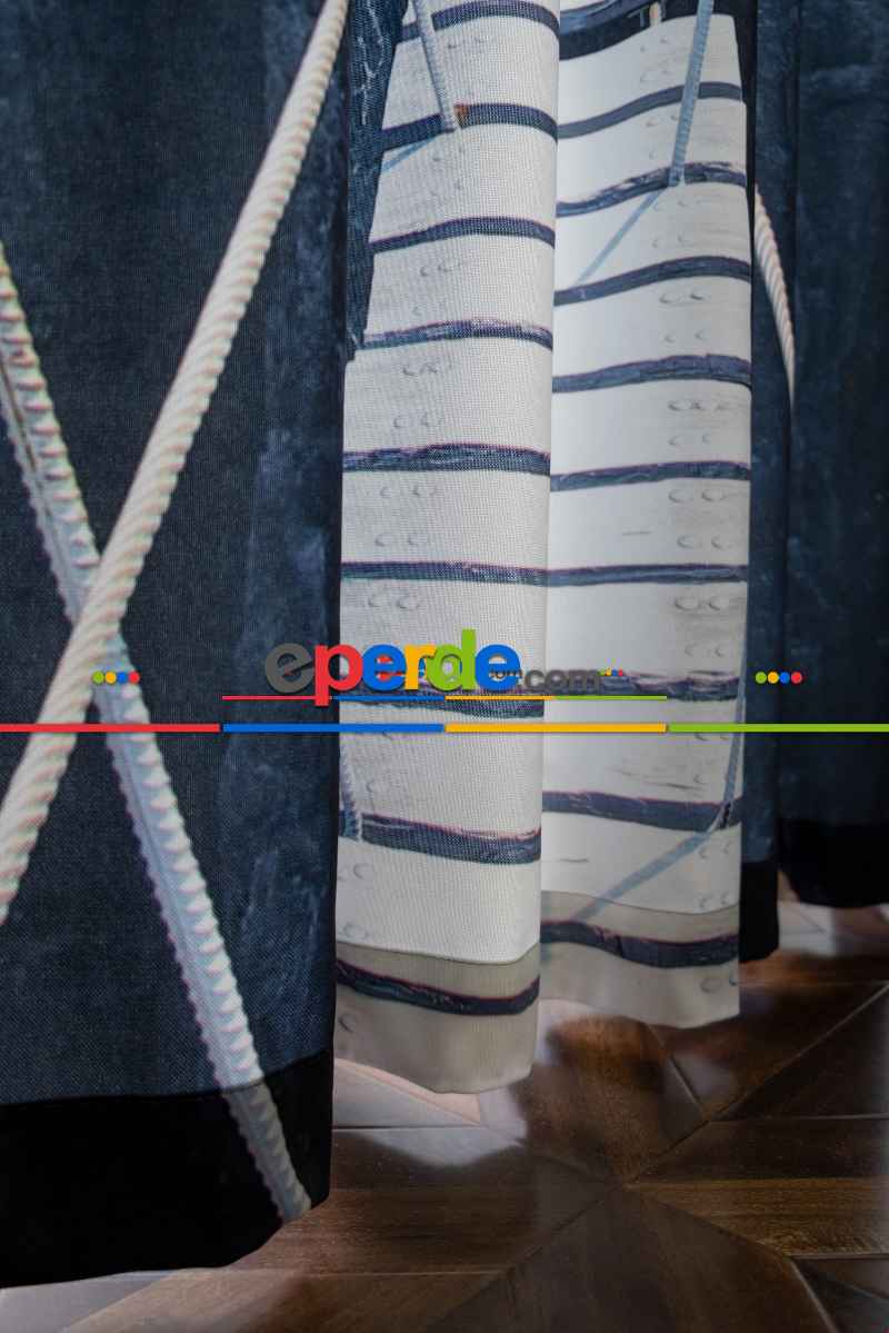 Hazır Ölçülü Dökümlü Kumaştan Köprü Ve Dağcı Manzaralı Baskılı Pilesiz Fon Perde 1. Kalite 180cm X 255cm 