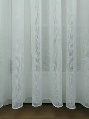 Perdeks Home Tül Perde 04 Lux Series- Ekru - Kurşunlu Tül