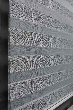 Gri Zebra Perde, Bambu İpliği Kalın Doku Zeminli, Yüksek Kalite Ürün