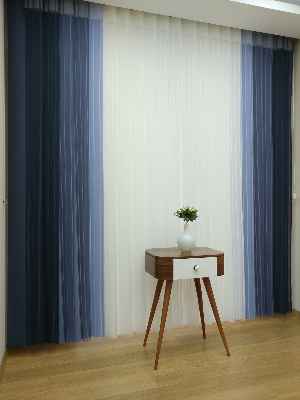 Salon - Akıllı Tül Perde 1. Kalite Çizgili Tül Dikey Zebra Perde Füme Gri Lila Ekru- Gri-Füme-Antrasit