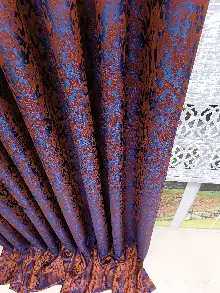 Yatak Odası - 2023 Elit Modern Desenli Fosforlu İplik Dokuma Fon Perde - 2