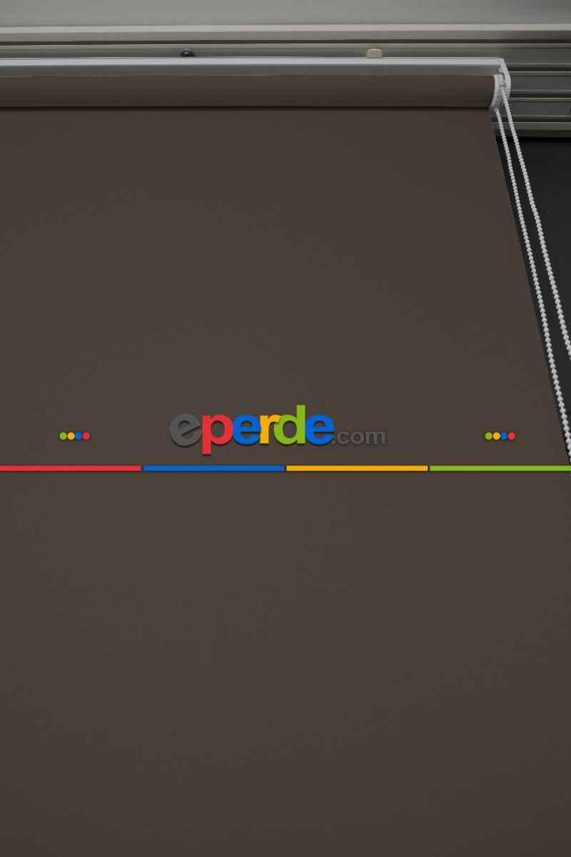 Kahverengi Lazer Kesim Mat Stor Perde (ister Düz - İster Lazer Kesimli Satın Alın)