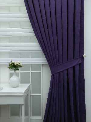 %25 İndirimli!!! Fon Perde - Mor Düz Fon Perde (fon Demiri Hediyeli)- Mor