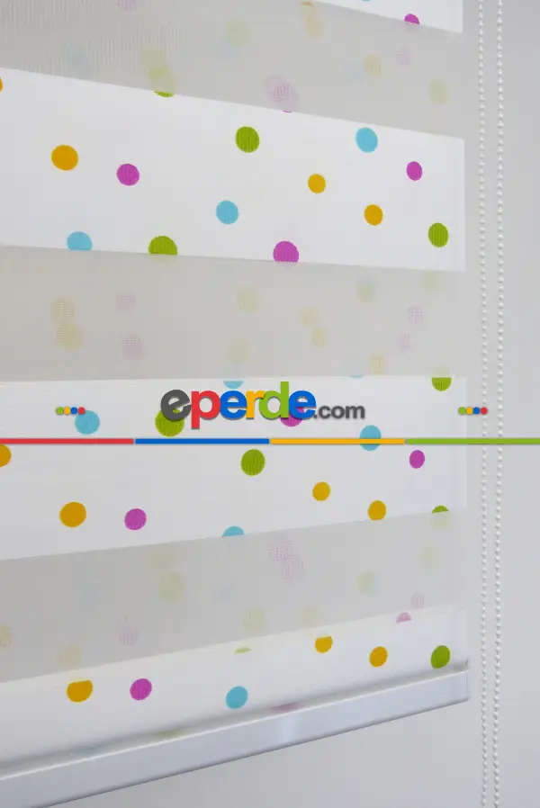 Bebek Odası Zebra Perde - Renkli Zebra Perde- Sarı