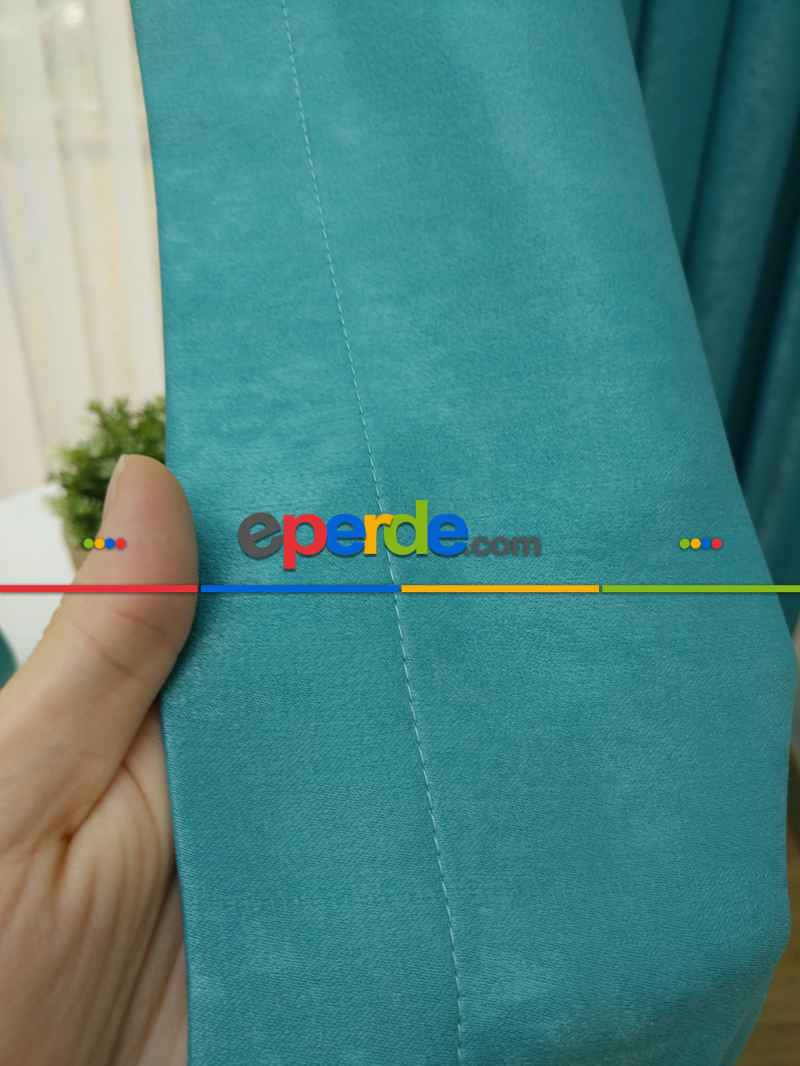 Soft Su Yeşili Fon Perde Geniş En (285)- Su Yeşili