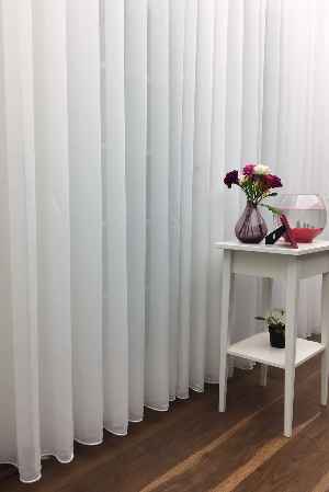 Beyaz - Armür Dokuma Düz Tül Perde- Beyaz - Kurşunlu Tül