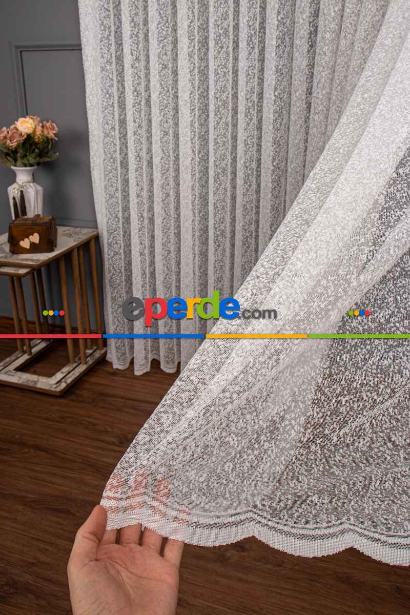 Salon Tül - Kar Desen Örme Tül Perde 1165
