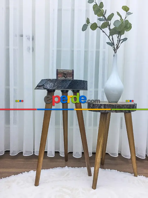 Bebek Odası Tül Perde - Lüx Tül Perde Ve Kruvaze Perde Saf Keten Doku Beyaza Yakın- Ekru