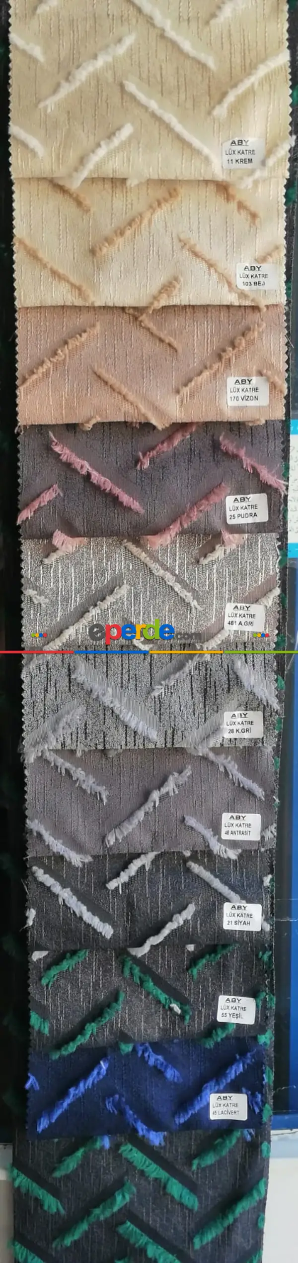 Yatak Odası - Yeni Lüx Katre Fon Perde - 10 Renk Seçenekli