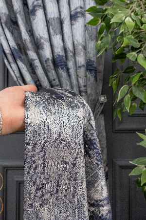 Desenli Jakar Fon Perde