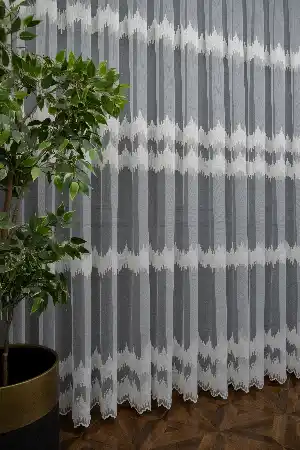 Brillant Tül Zigzag Desen Modern Tarz Moda Yeni Salon Tül Nakış İşlemeli Tül
