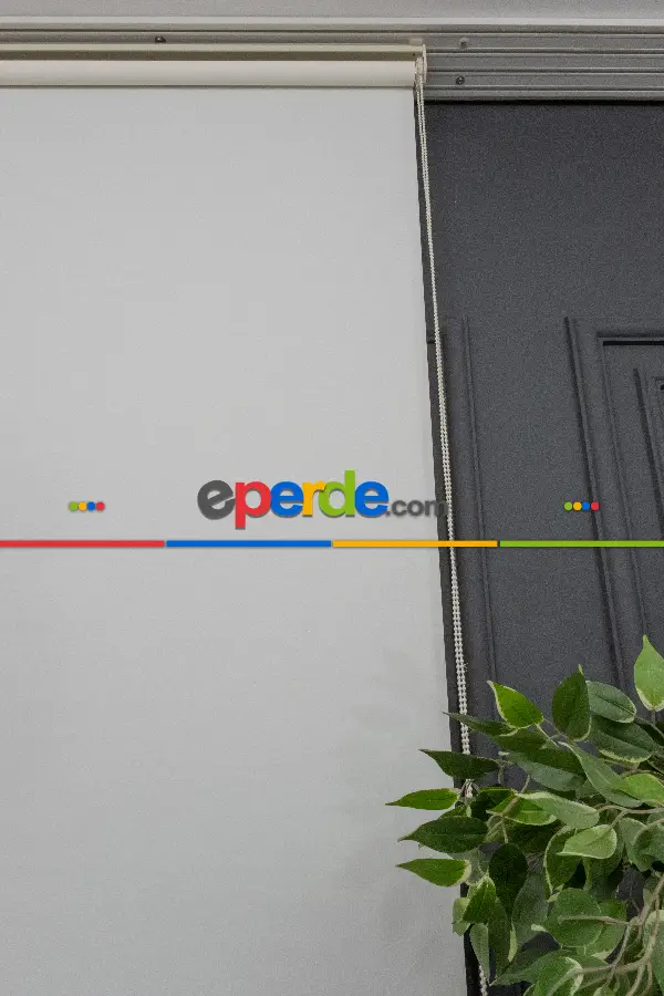 Oturma Odası Stor Perde - Stor Perde Düz Pvc Mat Stor Güneşlik 1 Kalite Yıkanabilir Krem