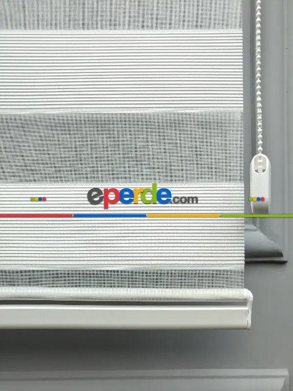 Salon Zebra Perde - 2021 Sezonu - Zebra Perde - Micro Plise (pileli) Zebra Perde- Krem