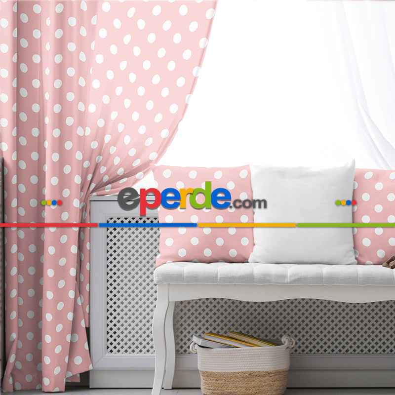 Çocuk Fon Perde Evim1616-12 Kumaşı Kalındır Duck Bezi Değildir- Mavi-beyaz