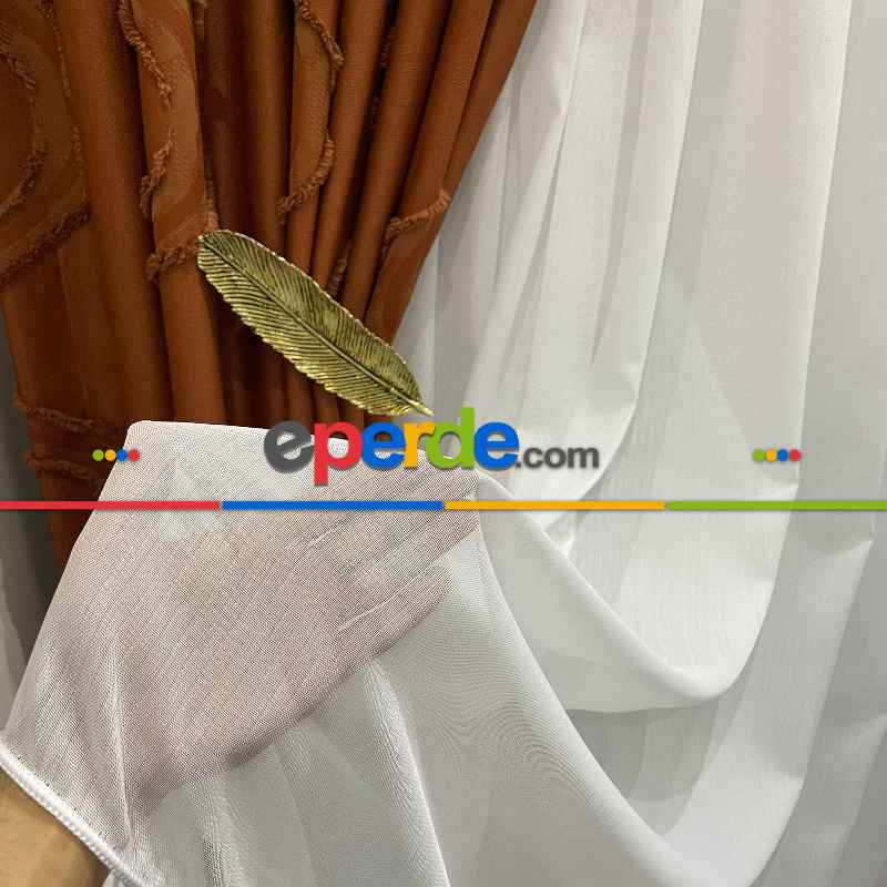 Brillant Kalın Bambu Ağır Gramaj Şantuklu 1. Kalite Ütü İstemez Tül Perde Yeni Sezon