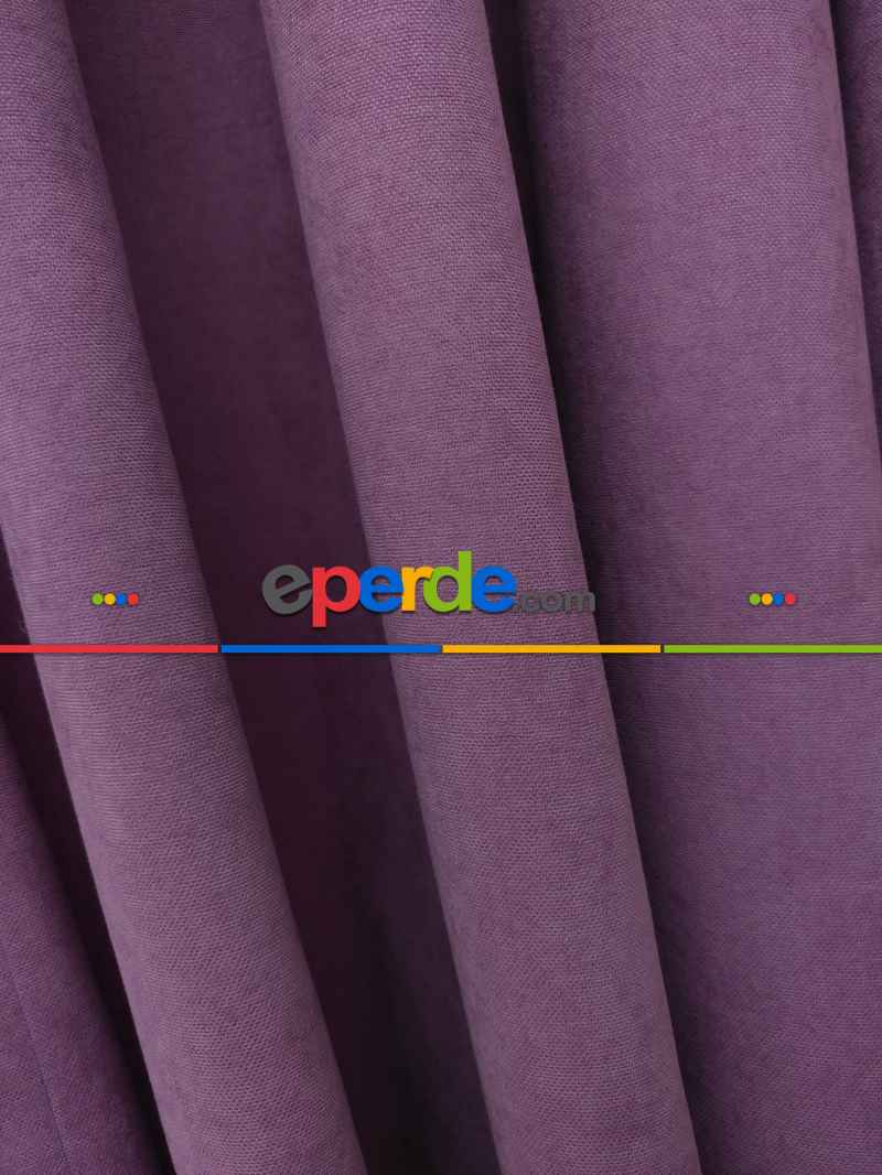 Eflatun Düz Fon Perde - Eflatun