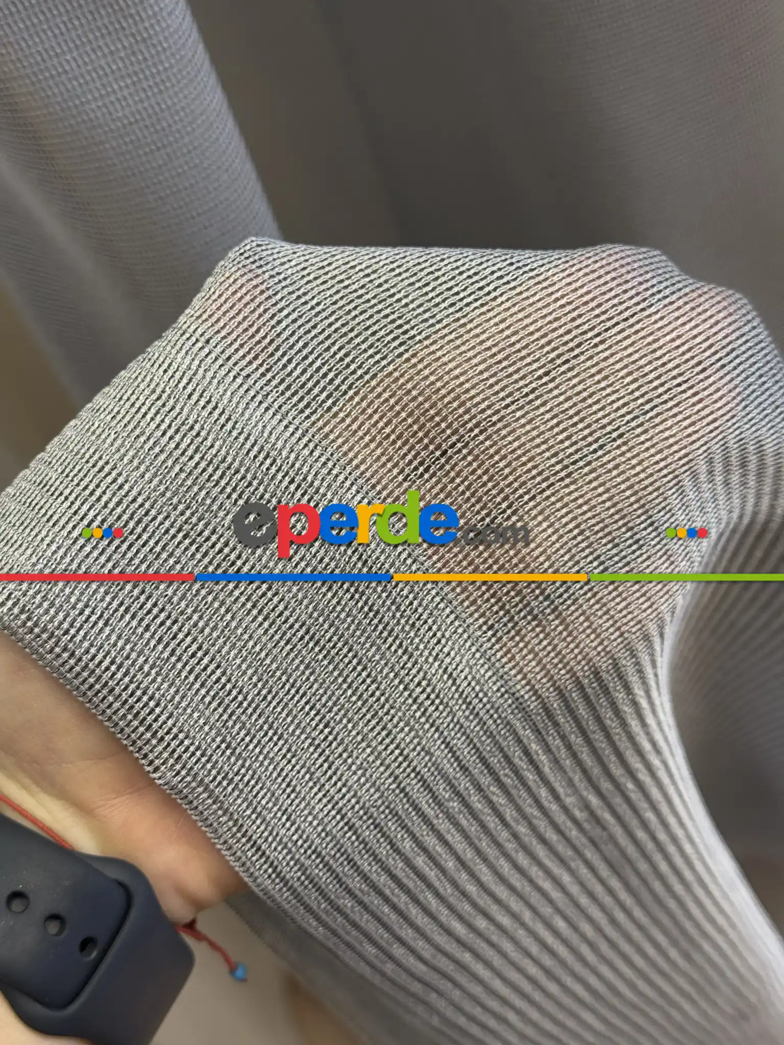 Gri Tül Perde, Ağır Gramajlı Premium Seri, Kurşunlu Tül