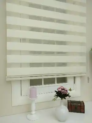 Oturma Odası - Zebra Perde - Düz Zebra Perde- Krem
