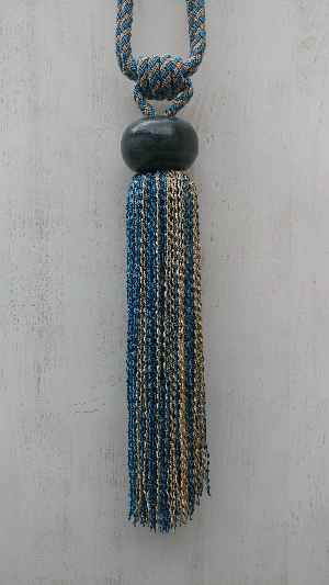 Petrol Mavisi Braçol Perde Bağı- Petrol Mavisi