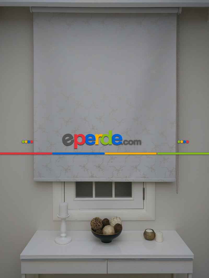 Gri Krem Desenli Blackout Karartma- Beyaz-krem- Çok Renkli 2