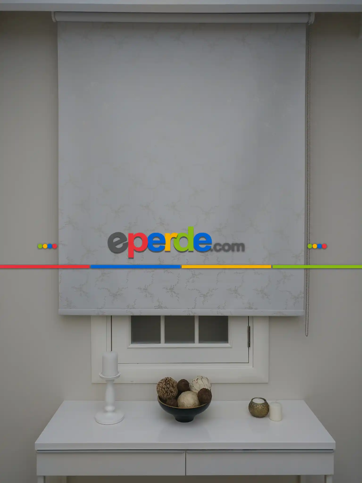 Gri Krem Desenli Blackout Karartma- Beyaz-krem- Çok Renkli 2