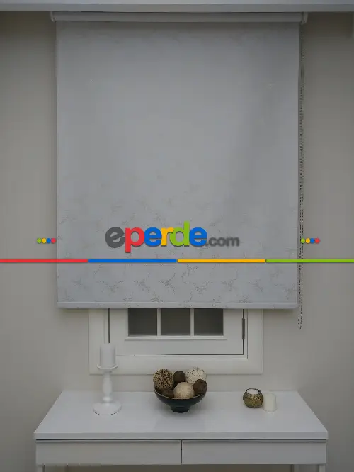 Gri Krem Desenli Blackout Karartma- Beyaz-krem- Çok Renkli 2