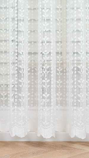 Ekru Çiçek Nakışlı Tül Perde, Ağır Gramajlı Premium Seri, 2 Renk