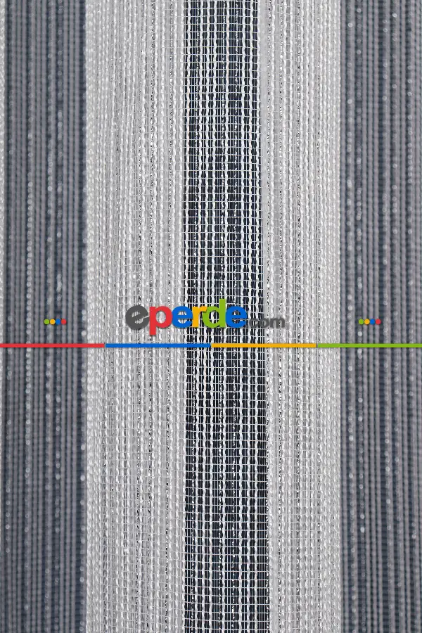 Salon Tül - Zümrüt Gümüş Simli Düz Tül Perde