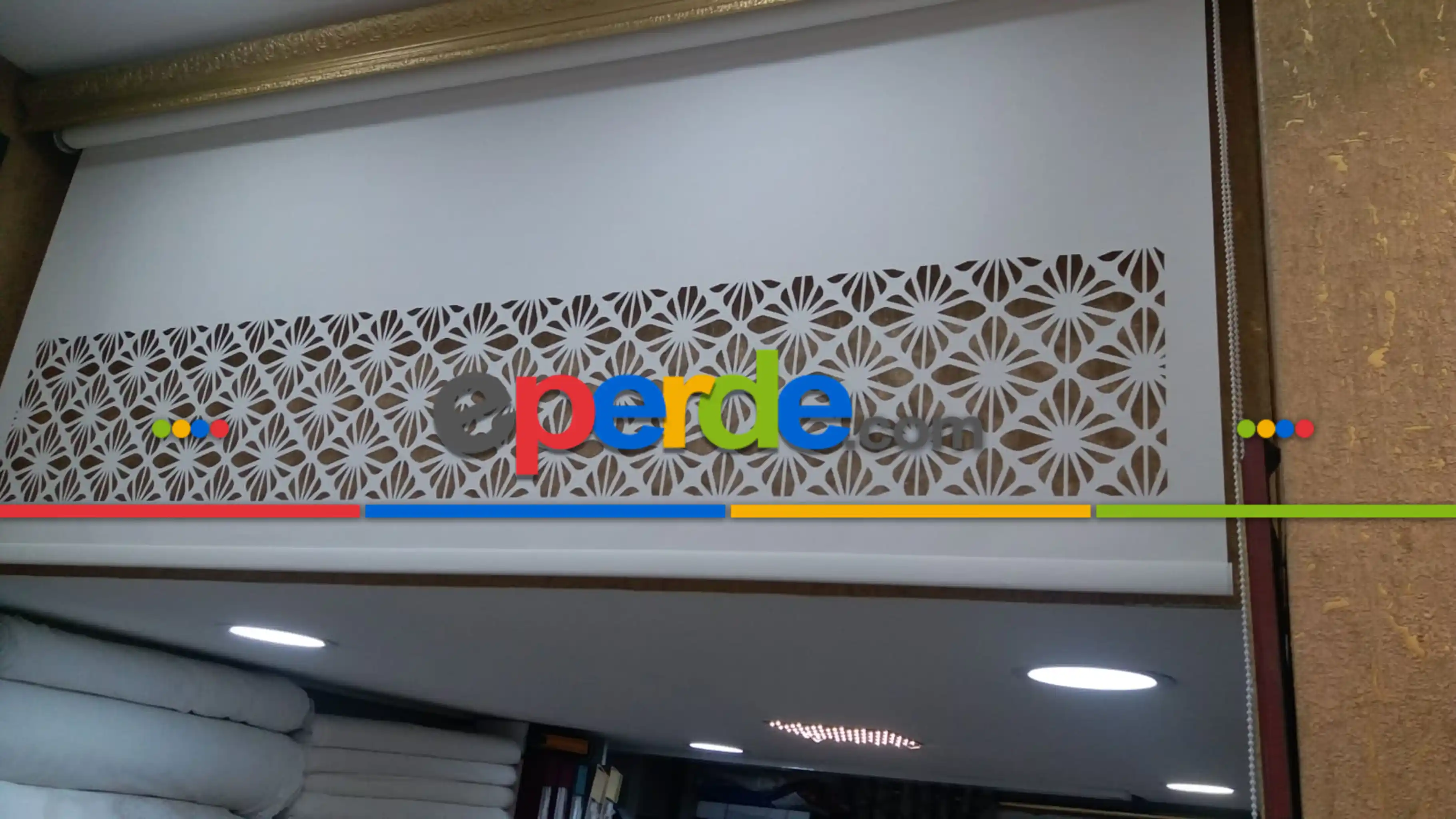 Fırsat !!! Lazer Kesim Stor Perde- Gri-füme-antrasit-beyaz-krem-ekru-çok Renkli