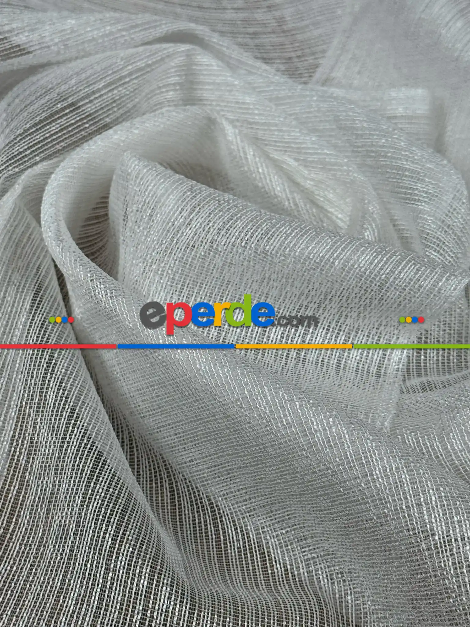 Salon - Sedefli Özel İplik Düz Tül Perde - Özel Dokuma Ağır Gramajlı Premium