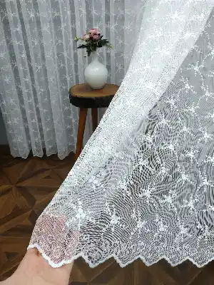 Kampanyalı Brode İşlemeli Tüller Stoklar İle Sınırlı- Ekru