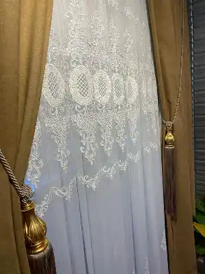 Göbek Desenli Kort Ağır Gramajlı Ütü İstemeyen En Çok Tercih Edilen Lüxs Tül Perde