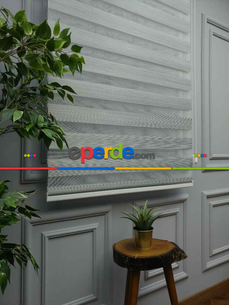 2025 Sezonu - Zebra Perde - Bambu Zebra Perde- Siyah-gri-füme-antrasit- Çok Renkli 2