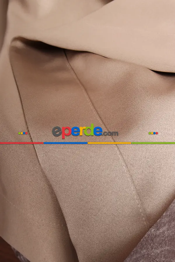 Yatak Odası Fon Perde - Vizon Blackaut Fon Perde 0 Işık Geçirmez