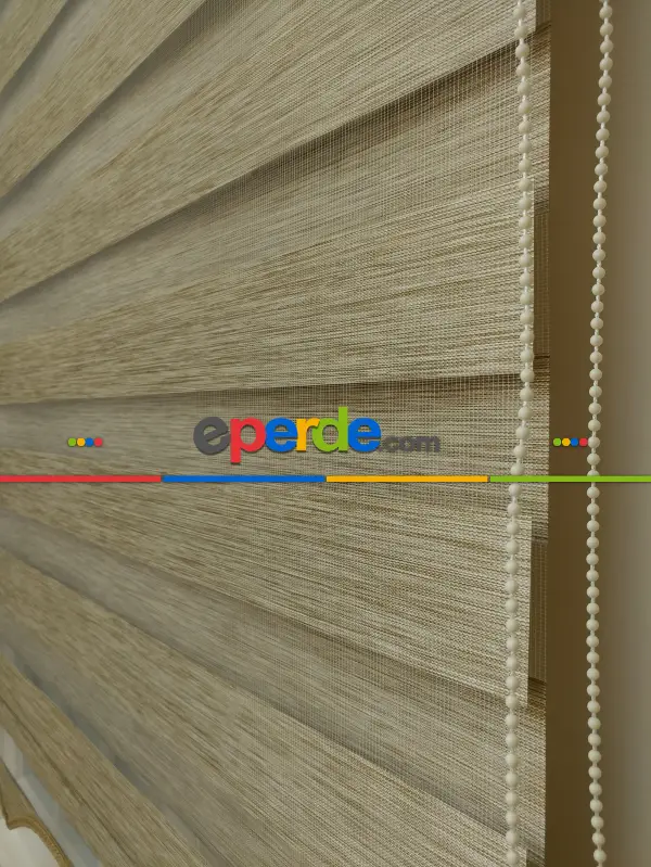 Salon Zebra Perde - Zebra Perde -bambu Zebra (eco Serisi )- Açık Vizon