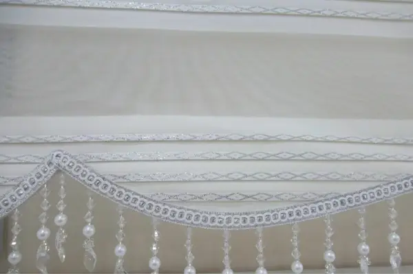 Brillant Boncuklu Zebra Perde Pliseli 1.kalite Kampanyalı Hazır Ölçüler 100cm X 120cm 