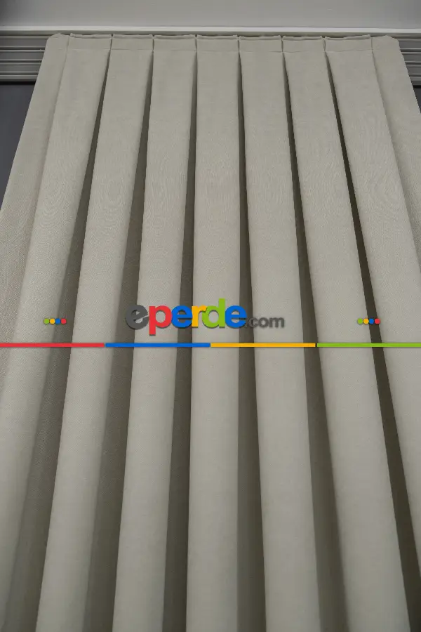 Açık Gri Düz Fon Perde En Dökümlü Fon Perde 04