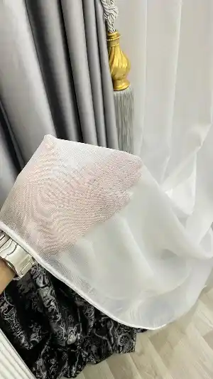 Gold Bambu Ultra Ağır Gramajlı 1/3 Sık Kat Pileli Ütü İstemeyen Tül Perde