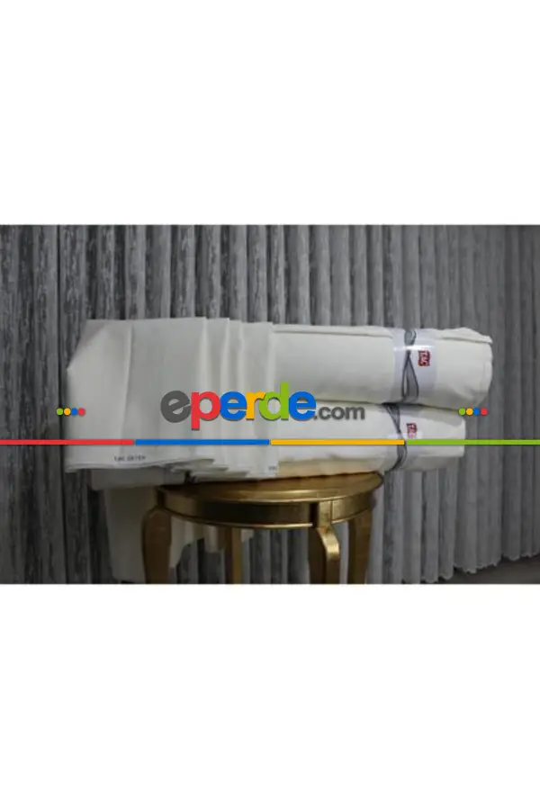 Genç Odası - Güneşlik Perde Taç Marka Saten Güneşlik- Ekru