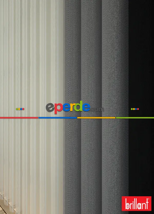 Yatak Odası - Brillant Akıllı Tül Siyah-sütlü Kahve Perde Tül Dikey Zebra Perde Düz 1. Kal