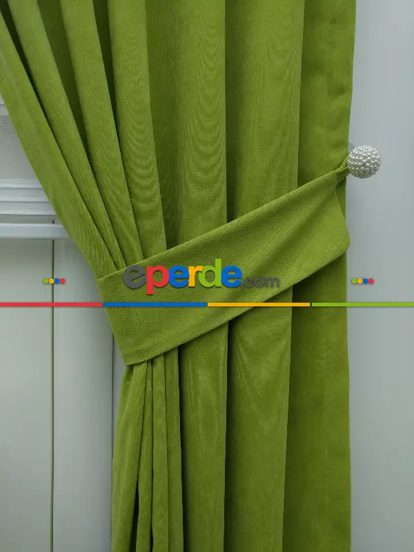 Fıstık Yeşil - Düz Fon Perde- Fıstık Yeşili