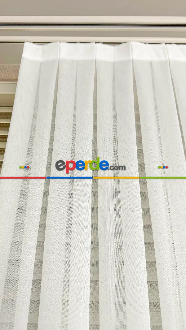 Oturma Odası - Bambu Tül İpek Yumuşaklığında Kırık Beyaz Armür Dokuma - Ütü İstemez