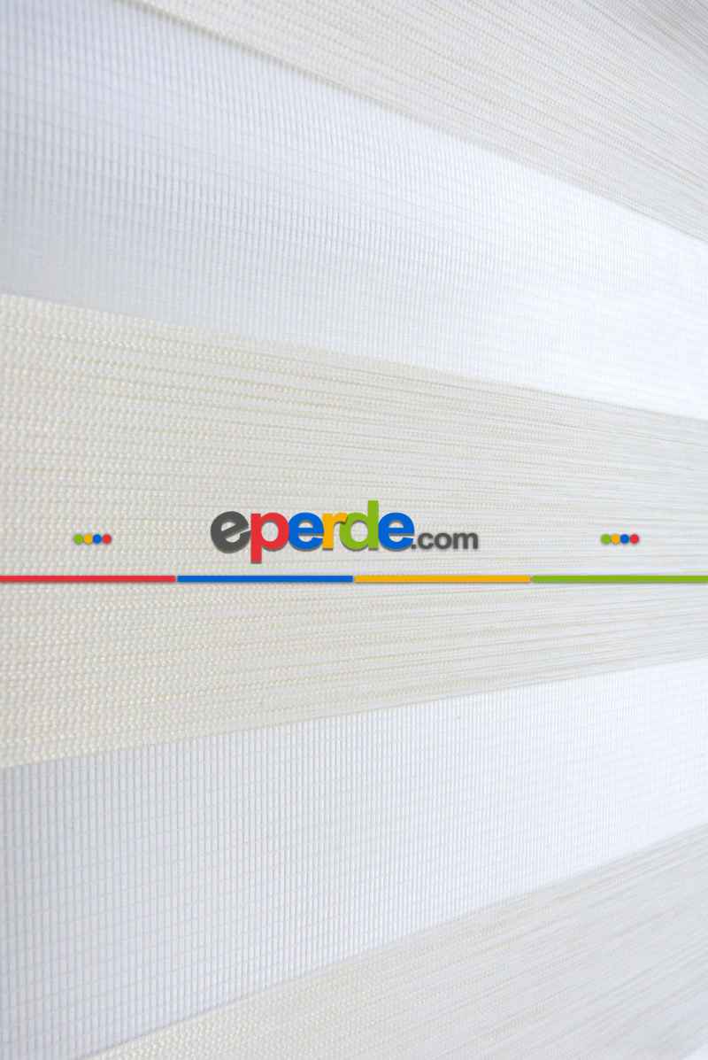 New Düz Zebra Perde- Krem Açık
