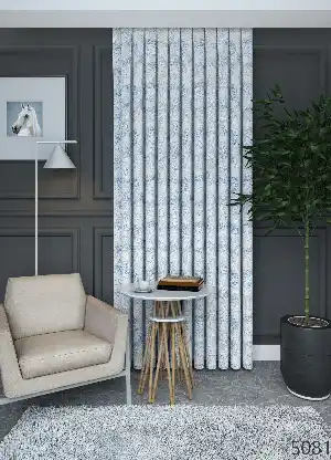 Dökümlü Kumaştan Salon - Geniş En Geometrik Desen Fon Perde 1. Kalite