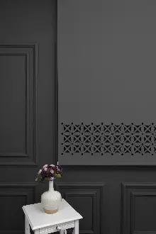 Gri Renk Lazer Kesim Stor Perde (ister Düz - İster Lazer Kesimli Satın Alın)